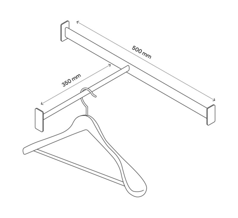 Frontstang til korpus 50 cm GoodHome Atomia