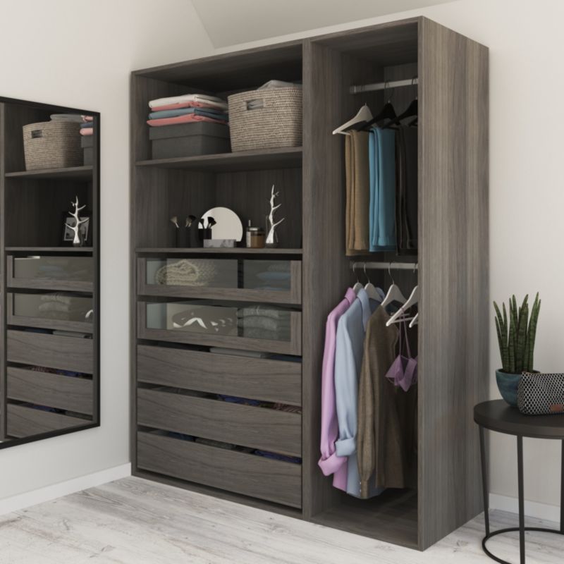 GoodHome Atomia grå 50 cm garderobestang til korpus