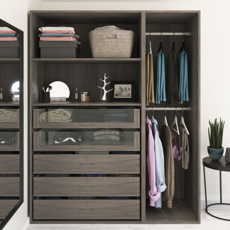 GoodHome Atomia grå 50 cm garderobestang til korpus