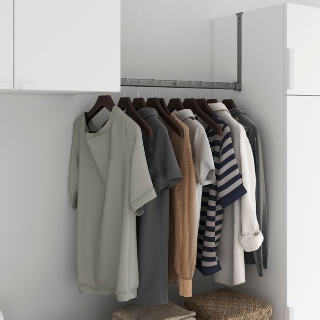 GoodHome Atomia grå korpusstang 75 cm