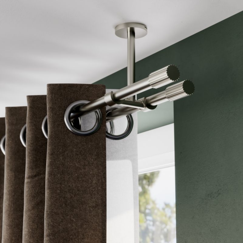 GoodHome Athens gardinstang 16 mm 160 cm grå