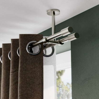 GoodHome Athens gardinstang 16 mm 160 cm grå