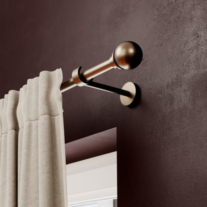 GoodHome Kozani gardinstang 19 mm 160 cm brun