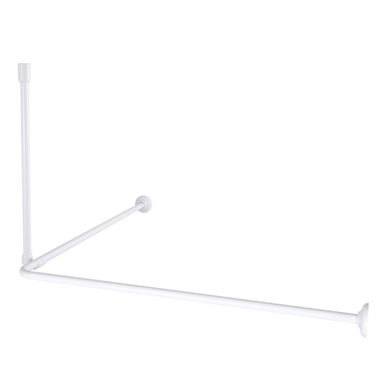 Hjørnebrusestang 80 x 80 cm 20 mm Hvid