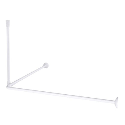 Hjørnebrusestang 80 x 80 cm 20 mm Hvid