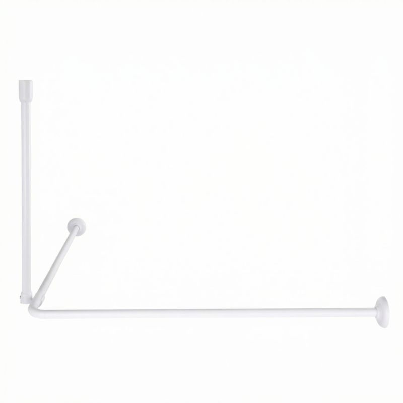 Hjørnebrusestang 80 x 80 cm 20 mm Hvid