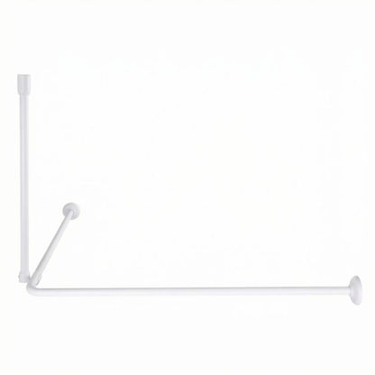 Hjørnebrusestang 80 x 80 cm 20 mm Hvid
