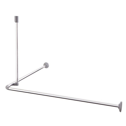 Hjørnebrusestang 80 x 80 cm 20 mm Krom