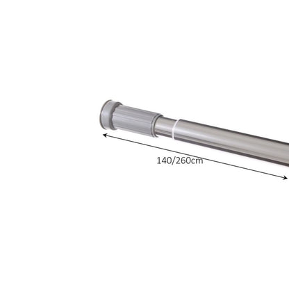Brusestang Nira Regulerbar 140-260 cm 25 mm Krom