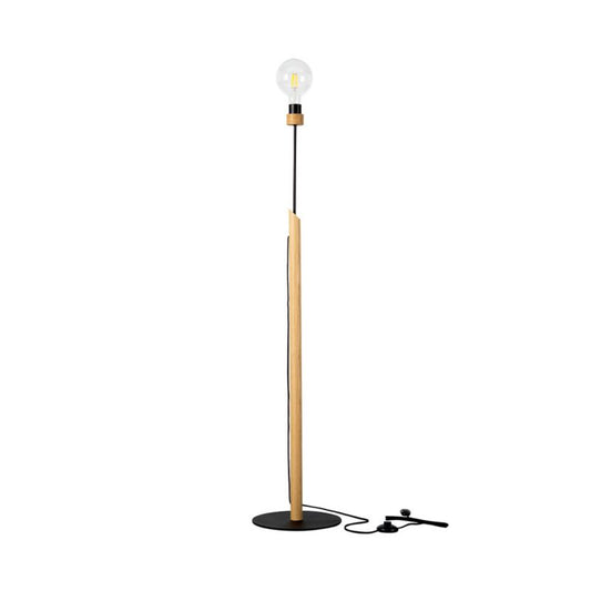 Trægulvlampe SPOT Light 1xE27 Max. 60W Oliebejdset Eg FSC med Sorte Accenter, Polsk Producent, 1 stk.
