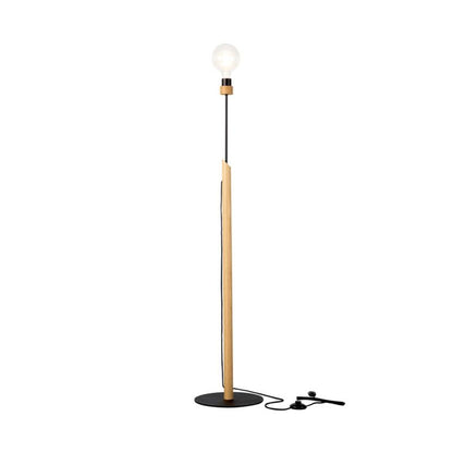Trægulvlampe SPOT Light 1xE27 Max. 60W Oliebejdset Eg FSC med Sorte Accenter, Polsk Producent, 1 stk.