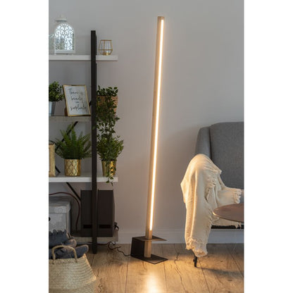 Trægulvlampe SPOT Light 1xLED 24V Integreret 19W Olieret Eg FSC med Sort Accent, 1 stk.
