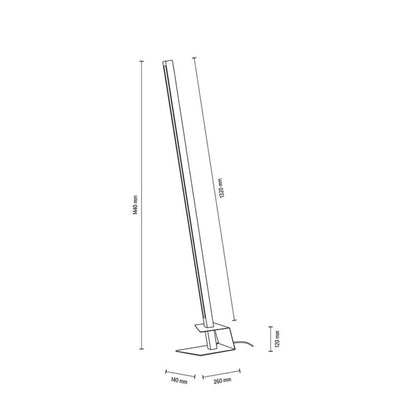 Trægulvlampe SPOT Light 1xLED 24V Integreret 19W Olieret Eg FSC med Sort Accent, 1 stk.