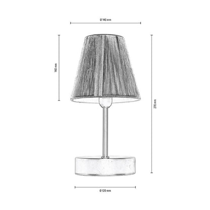 Træbordlampe SPOT Light 1xE14 Max. 25W Naturlig FSC-birk med antracitfinish, 1 stk.