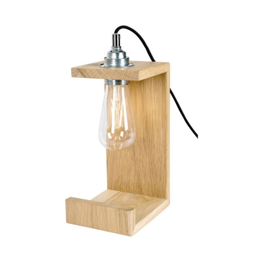 Træbordlampe SPOT Light 1xE27 Max.15W Olieret Eg FSC, Polsk Producent, 1 stk.