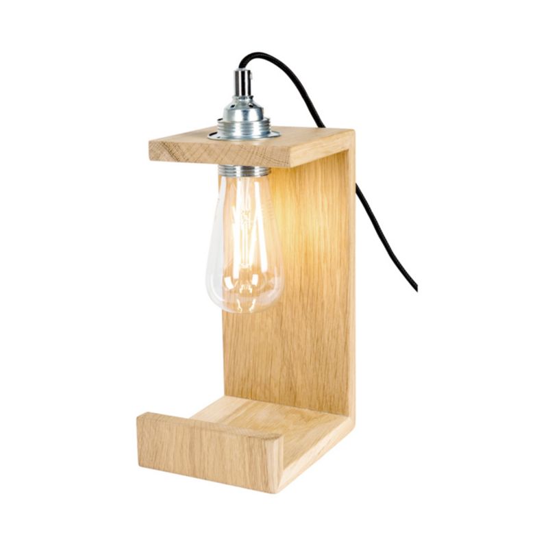 Træbordlampe SPOT Light 1xE27 Max.15W Olieret Eg FSC, Polsk Producent, 1 stk.