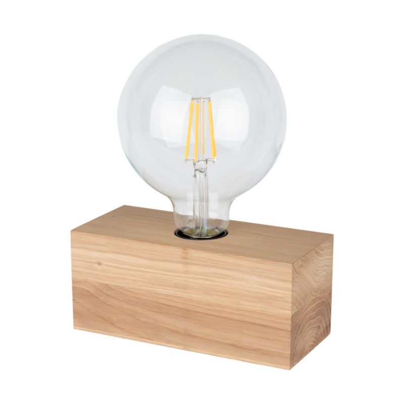 Træbordlampe SPOT Light 1xE27 Max.25W Olieret FSC-eg, Polsk Producent, 1 stk.