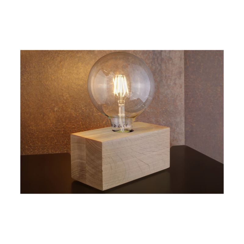 Træbordlampe SPOT Light 1xE27 Max.25W Olieret FSC-eg, Polsk Producent, 1 stk.