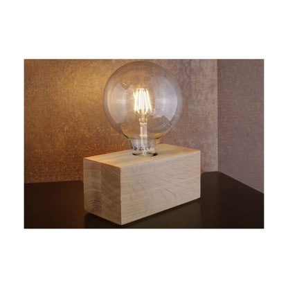 Træbordlampe SPOT Light 1xE27 Max.25W Olieret FSC-eg, Polsk Producent, 1 stk.