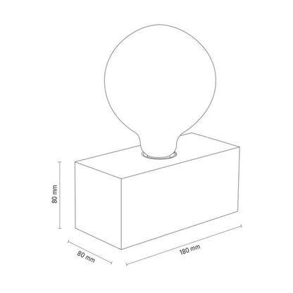 Træbordlampe SPOT Light 1xE27 Max.25W Olieret FSC-eg, Polsk Producent, 1 stk.