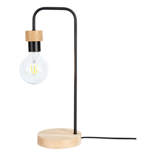 Træbordlampe SPOT Light 1xE27 Max. 25W Olieret Eg FSC i Industriel Stil, Polsk Producent, 1 stk.