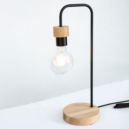 Træbordlampe SPOT Light 1xE27 Max. 25W Olieret Eg FSC i Industriel Stil, Polsk Producent, 1 stk.