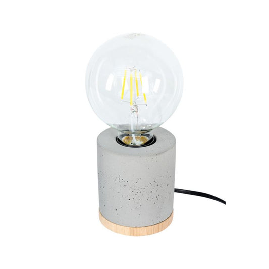 Træbordlampe SPOT Light 1xE27 Max. 25W Olieret Eg FSC i Kombination med Grå Beton Polsk Producent 1 stk.