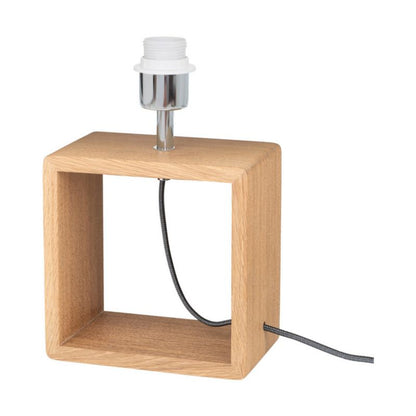 Træbordlampe SPOT Light 1xE27 Max. 25W Olieret Eg FSC med Grå Lampeskærm, 1 stk.
