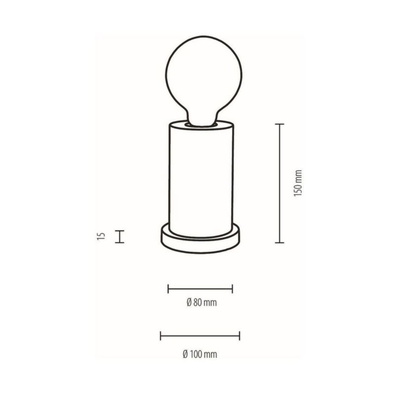 Træbordlampe SPOT Light 1xE27 Max. 25W Bøgtræ Hvid FSC, Polsk Producent, 1 stk.