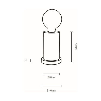 Træbordlampe SPOT Light 1xE27 Max. 25W Bøgtræ Hvid FSC, Polsk Producent, 1 stk.