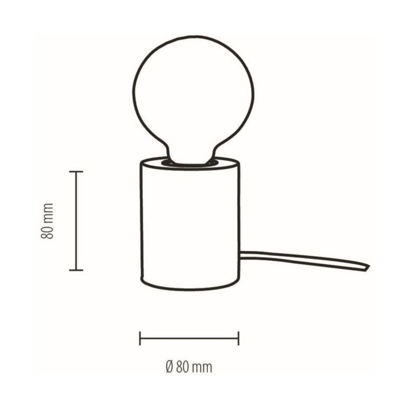 Træbordlampe SPOT Light 1xE27 Maks. 25W Bøgtræ Hvid FSC, Polsk Producent, 1 stk.