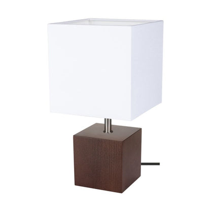 Træbordlampe SPOT Light 1xE27 Max. 25W Bæredygtig Bøg FSC med Hvidt Tekstilskærm fra Dansk Producent 1 stk.