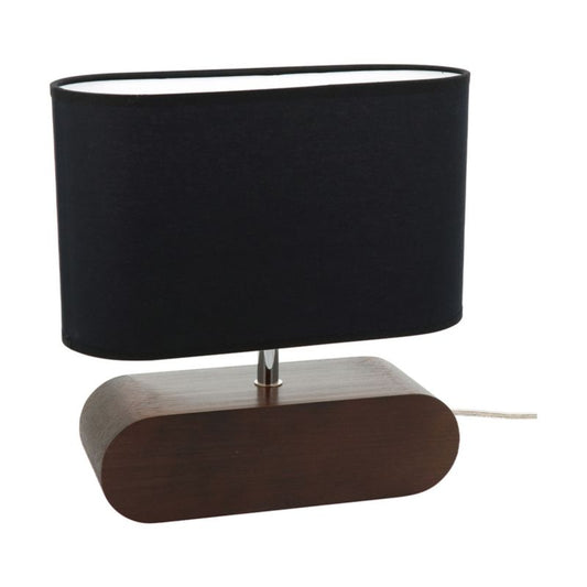 Træbordlampe SPOT Light 1xE27 Max. 25W Bøgetræ i Valnøddetræsfarve FSC med Sort Tekstil, 1 stk.