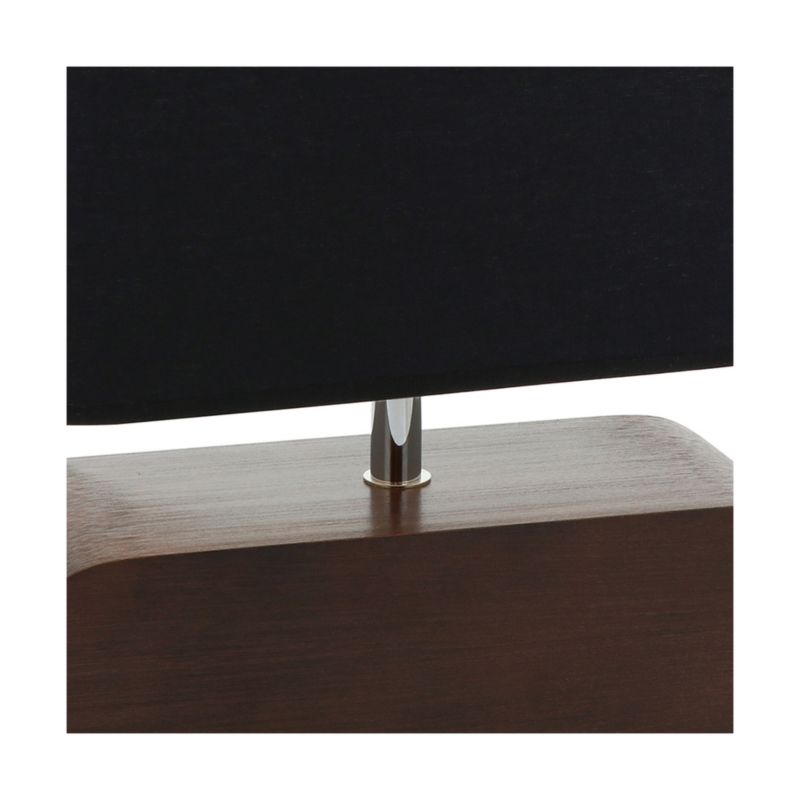 Træbordlampe SPOT Light 1xE27 Max. 25W Bøgetræ i Valnøddetræsfarve FSC med Sort Tekstil, 1 stk.