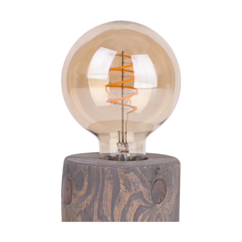 Træbordlampe SPOT Light 1xE27 Max. 25W, grå FSC-certificeret fyrretræ, polsk producent, 1 stk.