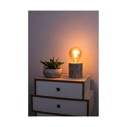 Træbordlampe SPOT Light 1xE27 Max. 25W, grå FSC-certificeret fyrretræ, polsk producent, 1 stk.