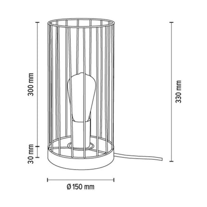 Træbordlampe SPOT Light 1xE27 Max. 25W FSC-grå fyrretræ med sort skærm, polsk producent, 1 stk.