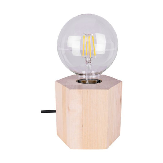 Træbordlampe SPOT Light 1xE27 Max. 25W Naturlig FSC-birk, Polsk producent, 1 stk.