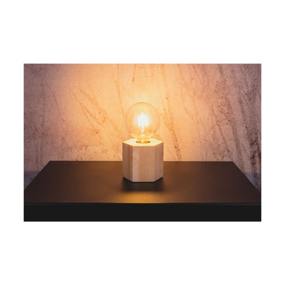 Træbordlampe SPOT Light 1xE27 Max. 25W Naturlig FSC-birk, Polsk producent, 1 stk.