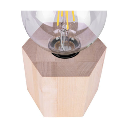 Træbordlampe SPOT Light 1xE27 Max. 25W Naturlig FSC-birk, Polsk producent, 1 stk.