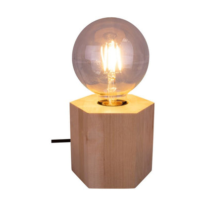 Træbordlampe SPOT Light 1xE27 Max. 25W Naturlig FSC-birk, Polsk producent, 1 stk.