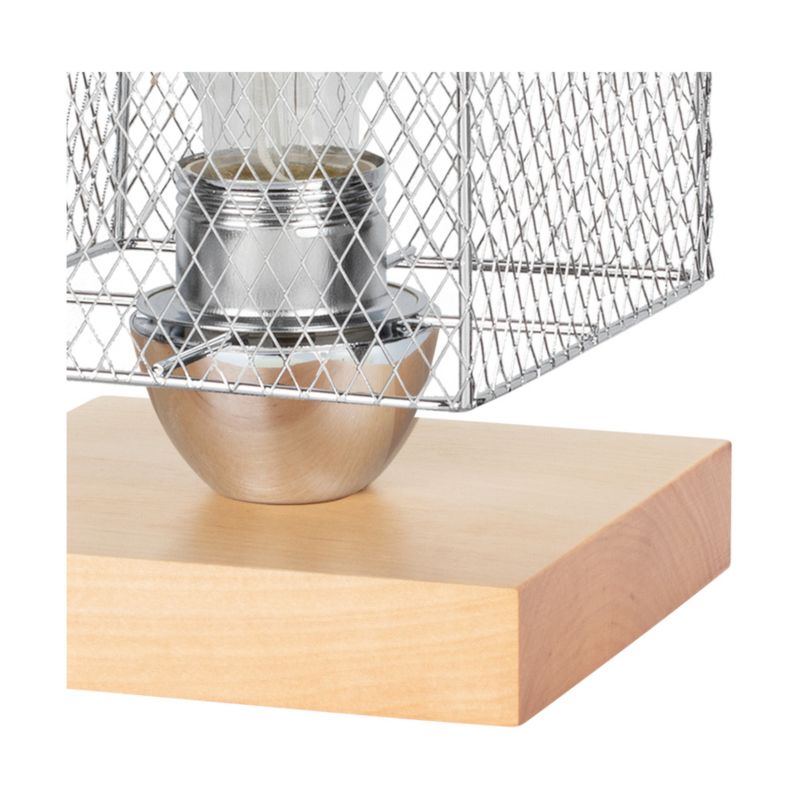 Træbordlampe SPOT Light 1xE27 Max. 25W Naturlig Birk FSC med Kromskærm, 1 stk.