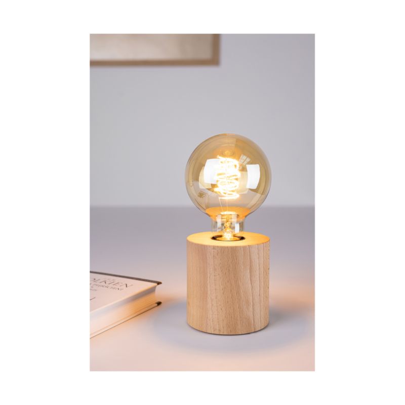 Træbordlampe SPOT Light 1xE27 Max. 25W Naturlig Bøg FSC, Polsk Producent 1 stk.