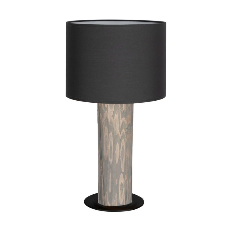 Træbordlampe SPOT Light 1xE27 Max. 40W Grå FSC-certificeret Fyrretræ med Antracit Lampskærm, 1 stk.