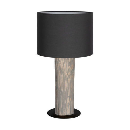Træbordlampe SPOT Light 1xE27 Max. 40W Grå FSC-certificeret Fyrretræ med Antracit Lampskærm, 1 stk.