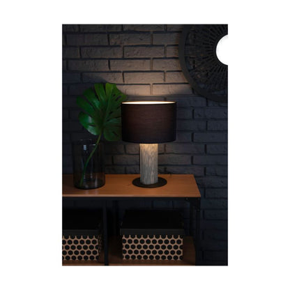 Træbordlampe SPOT Light 1xE27 Max. 40W Grå FSC-certificeret Fyrretræ med Antracit Lampskærm, 1 stk.