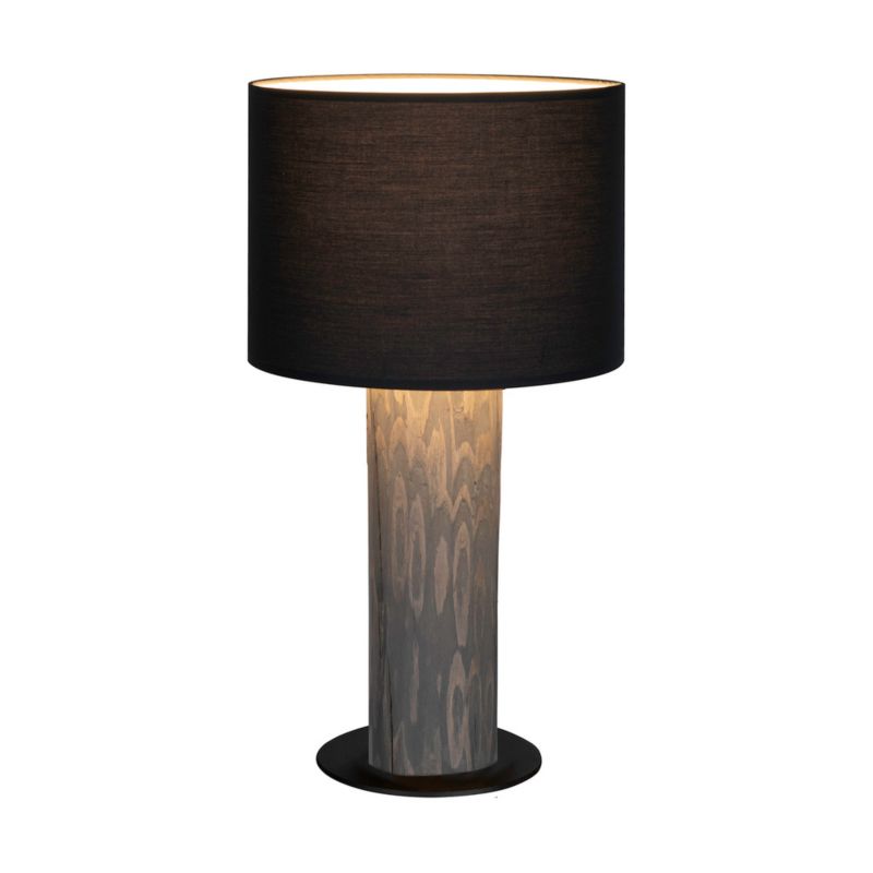 Træbordlampe SPOT Light 1xE27 Max. 40W Grå FSC-certificeret Fyrretræ med Antracit Lampskærm, 1 stk.