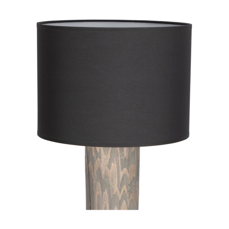 Træbordlampe SPOT Light 1xE27 Max. 40W Grå FSC-certificeret Fyrretræ med Antracit Lampskærm, 1 stk.