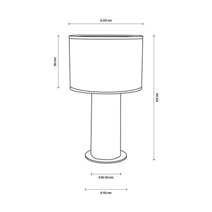 Træbordlampe SPOT Light 1xE27 Max. 40W Grå FSC-certificeret Fyrretræ med Antracit Lampskærm, 1 stk.