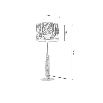 Træbordlampe SPOT Light 1xE27 Max. 60W Olieret Eg FSC med Flerfarvet Skærm, Polsk Producent, 1 stk.
